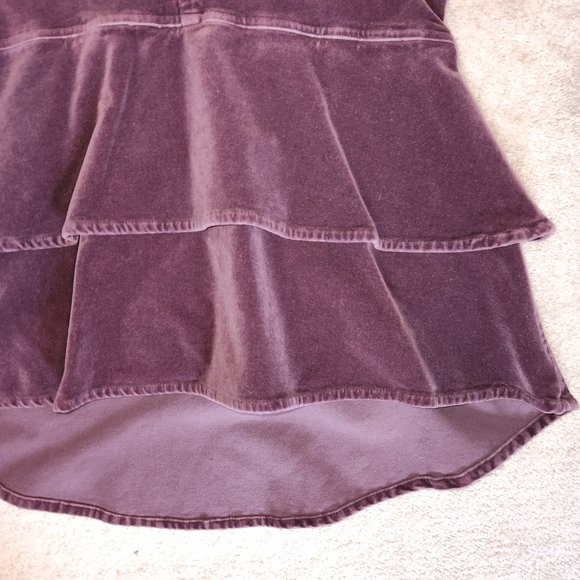 H&M Purple Velvet Layered Skirt, Size 4 - Picture 2 of 7